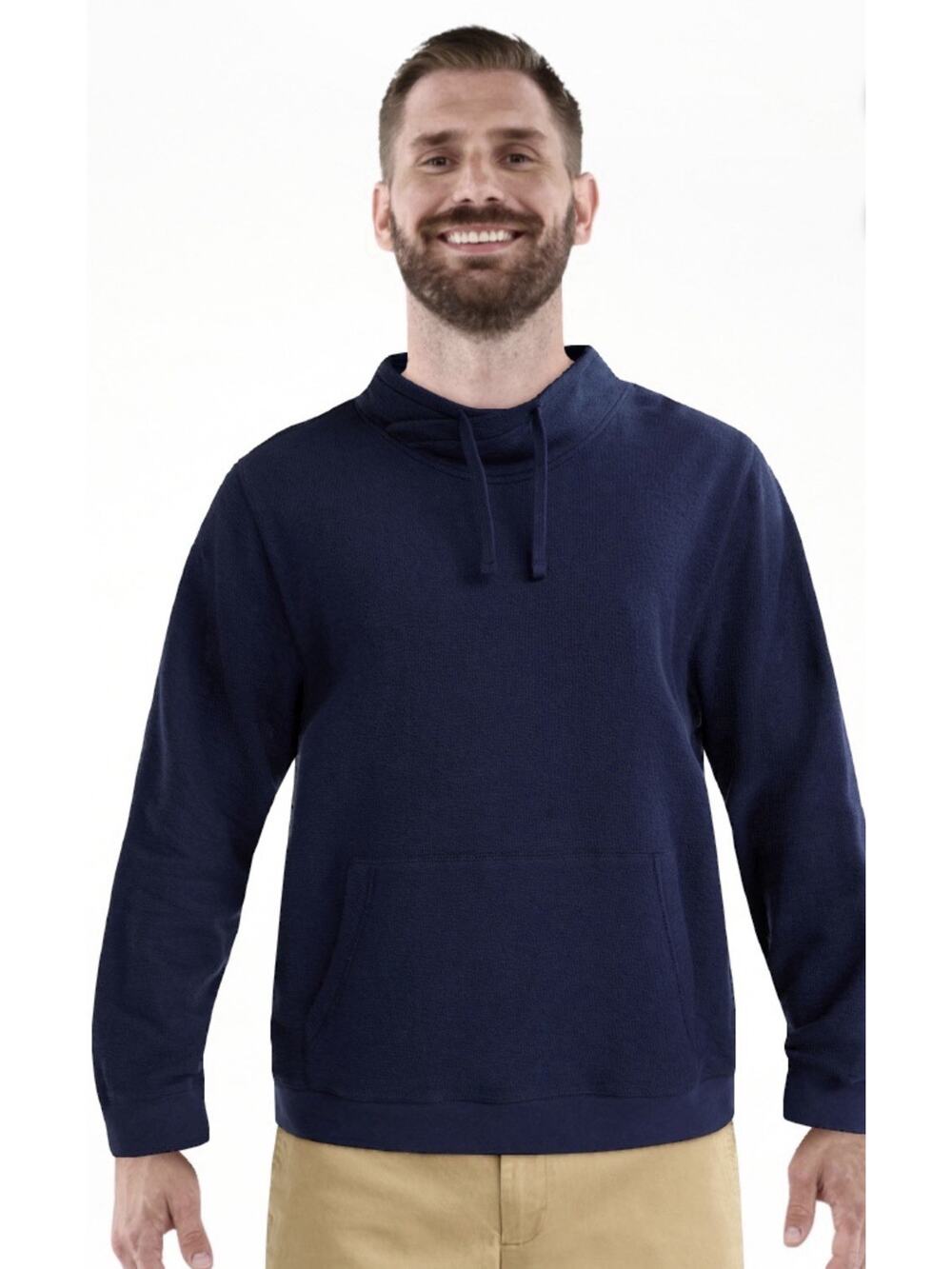 Free Assembly Mens 3XL Funnel Neck Long Sleeve Cotton Top